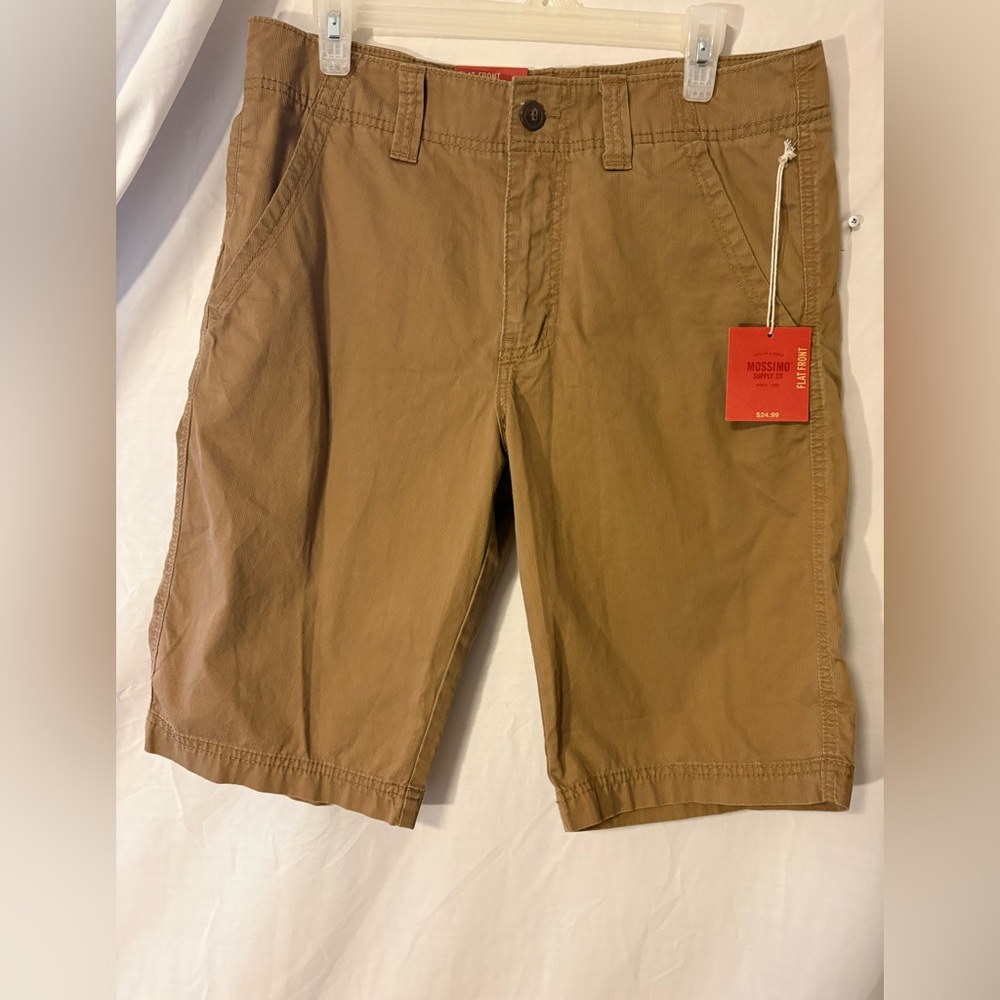 Target Men's Brown Flat-Front Shorts